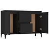 vidaXL Sideboard Black 40.2"x13.8"x27.6" Engineered Wood