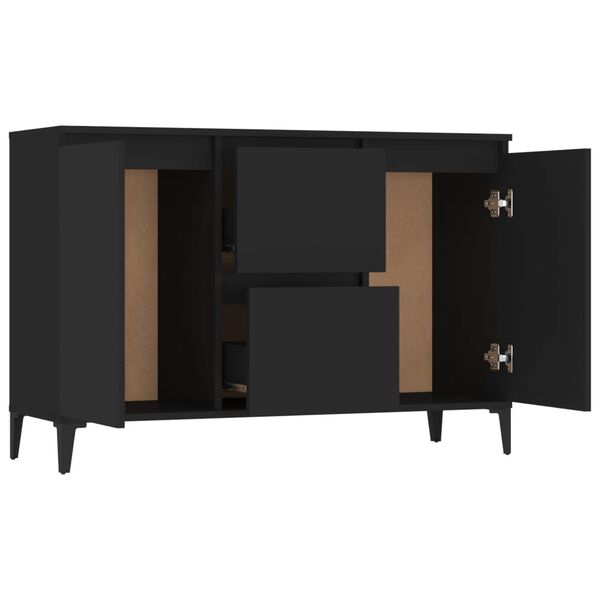 vidaXL Sideboard Black 40.2"x13.8"x27.6" Engineered Wood