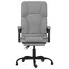 vidaXL Massage Office Chair Light gray Polyester (fabric), Metal, Plywood