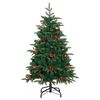 vidaXL Artificial Hinged Christmas Tree Green PVC, PE, iron Medium