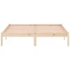 vidaXL Bed Frame Natural Pine Solid pine wood Queen Durable Bed Frame