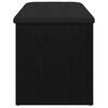 vidaXL Storage Bench with Storage Black oak 40.16 x 16.54 x 17.72 in