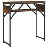 vidaXL Console Table with Shelf Smoked Oak 29.5"x11.8"x29.5" Engineered Wood