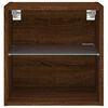 vidaXL Bedside Cabinet Brown Oak Engineered wood, Glass Medium