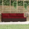 vidaXL 3-Seater Sofa Brown