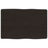 vidaXL Table Top Dark Brown Solid Oak Wood 23.6 x 15.7 in