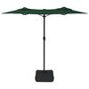 vidaXL Garden Parasol Green Polyester fabric, powder-coated iron Large