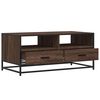 vidaXL Coffee Table Brown Oak Engineered Wood, Metal Medium Coffee Table
