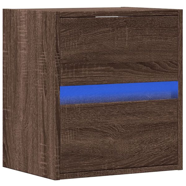 vidaXL TV Wall Cabinet Brown Oak Engineered Wood Compact TV Wall Cabinet