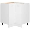 vidaXL Corner Bottom Cabinet White Engineered Wood Medium