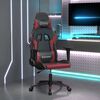 vidaXL Gaming Chair Black and Wine Red Faux Leather