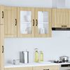 vidaXL Kitchen Wall Cabinet Sonoma Oak Engineered wood and glass 40