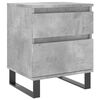 vidaXL Bedside Cabinet Set of 2 Concrete Grey Engineered wood, Metal