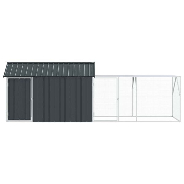 vidaXL Bird Cage Anthracite 163.98 x 40.55 x 55.91 in Galvanised Steel
