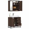 vidaXL Bathroom Furniture Set Brown Oak Engineered wood, Metal Medium