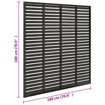 vidaXL Louver Fence WPC 70.9"x70.9" Dark Gray