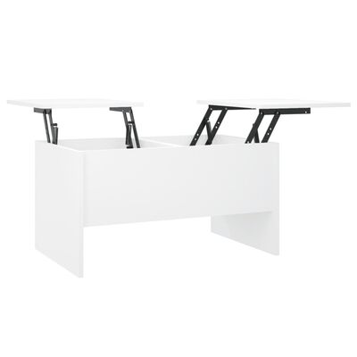 vidaXL Coffee Table White 31.5"x19.7"x16.7" Engineered Wood