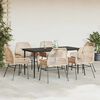 vidaXL Garden Dining Set Brown, Light Grey, Black