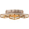 vidaXL Garden Lounge Set Taupe Solid Acacia wood, Polyester Medium
