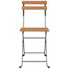 vidaXL Folding Bistro Chair Set of 4 Brown Solid Teak Wood One Size