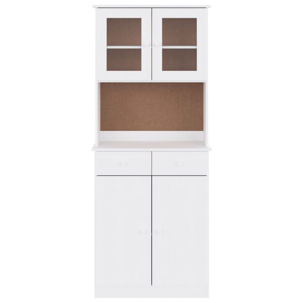 vidaXL Highboard White Solid pine wood Large Highboard Rectangular