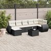 vidaXL Garden Sofa Set Black PE rattan Large Modular Garden Sofa Set