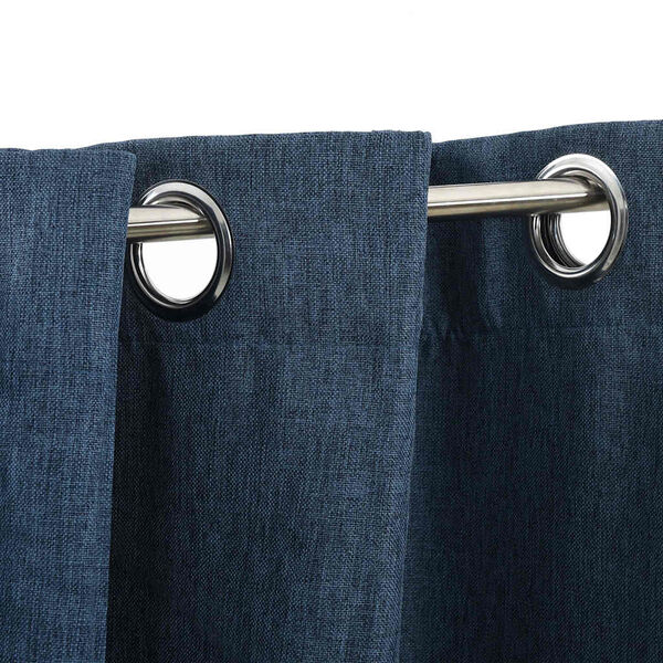 vidaXL Linen-Look Blackout Curtains with Grommets 2 pcs Blue 140x88.6 "