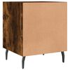 vidaXL Bedside Cabinet Smoked oak Engineered wood, iron, aluminum