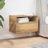 vidaXL Wall-mounted Bedside Cabinet Artisan oak Engineered wood Standard