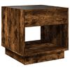 vidaXL Coffee Table Smoked oak Engineered wood 19.7x19.7x19.7 in