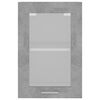 vidaXL Hanging Glass Cabinet Concrete gray Engineered wood Medium