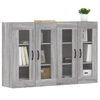 vidaXL Wall Mounted Cabinet Set of 2 Grey sonoma
