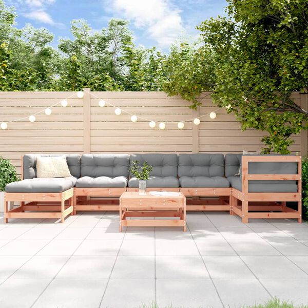 vidaXL Garden Lounge Set Natural wood Solid Douglas wood Large Modular