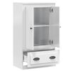 vidaXL Highboard High gloss white Engineered wood Medium Highboard