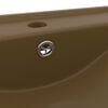 vidaXL Luxury Basin with Faucet Hole Matt Cream 23.6x18.1" Ceramic