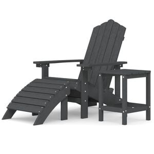 vidaXL Garden Chair Anthracite HDPE (High Density Polyethylene) Standard