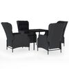 vidaXL Garden Dining Set Dark Grey