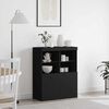 vidaXL Sideboard Black Engineered wood 31.9 x 14.6 x 39.4 in Sideboard