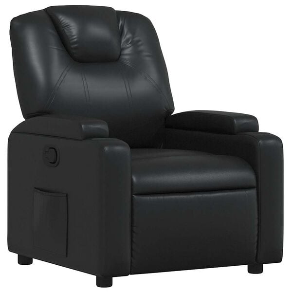 vidaXL Recliner Chair Black Faux leather, metal, plywood