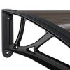 vidaXL Door Canopy Black Polycarbonate, ABS, Aluminum 39.4 x 29.5 in