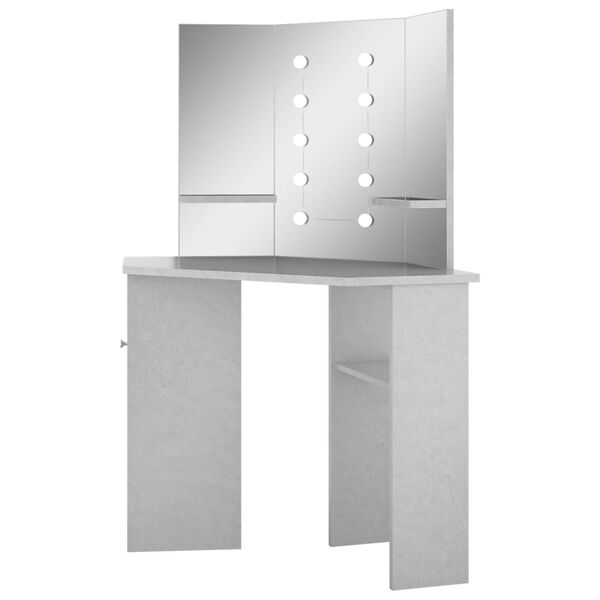 vidaXL Dresser Concrete Grey MDF, Melamine Medium Dressing Table