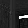 vidaXL Shoe Cabinet Black Oak 100 x 34 x 112 cm Engineered Wood