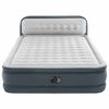 INTEX Airbed White and Grey Vinyl with Velvet Top Layer Queen Airbed
