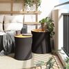 vidaXL Garden Side Table Black and brown