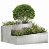 vidaXL Garden Planter Silver 31.50 x 31.50 x 19.69 in Stainless Steel