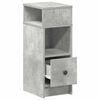 vidaXL Bedside Cabinet Concrete gray Engineered wood Small