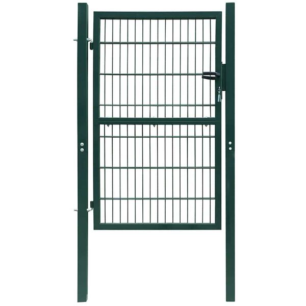 vidaXL 2D Fence Gate (Single) Green 39.4x70.9"
