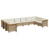 vidaXL Garden Sofa Set Beige PE Rattan Modular Garden Sofa Set Other