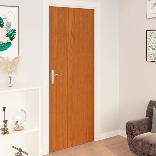 vidaXL Door Film Set of 4 Light Oak PVC 82.7 x 35.4 in