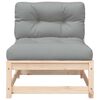 vidaXL Garden Sofa Grey Solid pine wood 27.6 x 27.6 in Modular